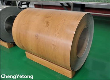 PE Coating Stainless Steel Sheet Coil , Wood Grain Stainless Steel Sheet Roll Weight ≤8T